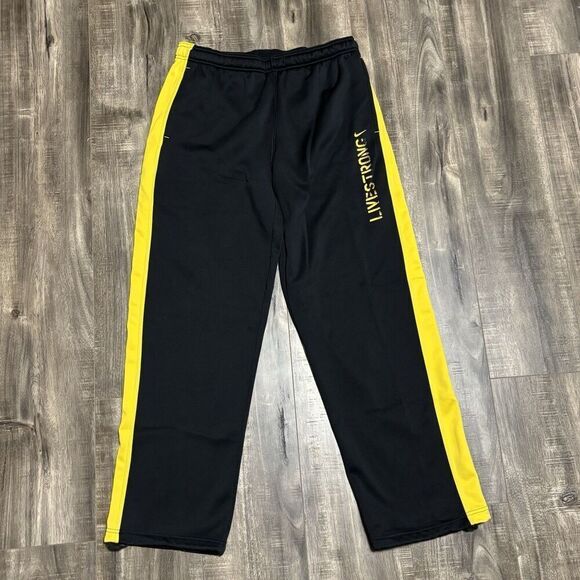 Nike Therma Fit Livestrong Sweatpants Leg Ankle Zippers Size Medium Joggers Vtg - Picture 1 of 5